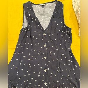 Universal Thread Mini Dress with White Floral Pattern